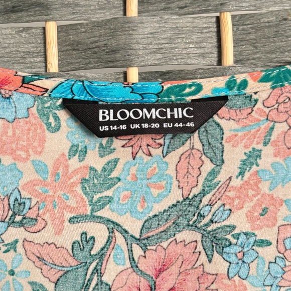 BloomChic Teal and Red Floral Maxi Dress - Picture 10 of 10